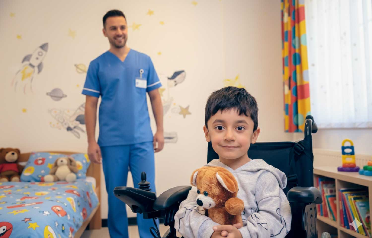 Niño con cuidado pediátrico